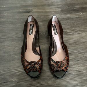 BeautiFeel Brown Tortoiseshell Peep-Toe Pumps